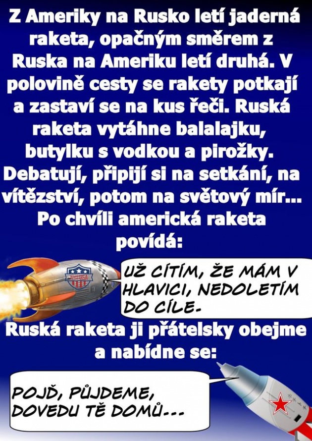 Americká a ruská jadrová raketa