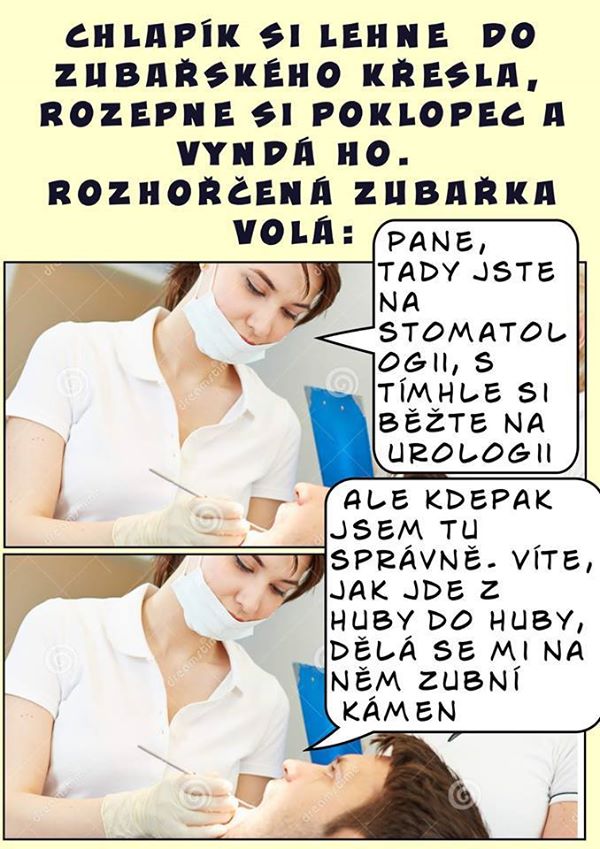 Chlapík v zubárskom kresle