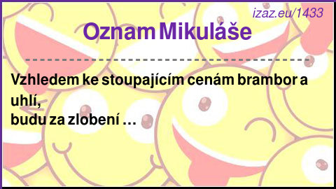 
Oznam Mikuláše
