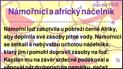 
Námořníci a africký náčelník
