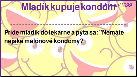 Mladík kupuje kondóm
