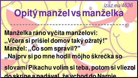 
Opitý manžel vs manželka
