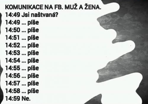 Komunikácia medzi mužom a ženou na FB