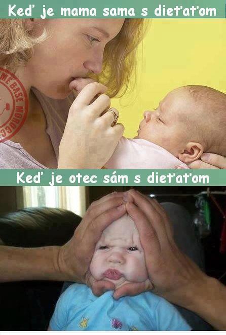 Mama a otec sami s dieťaťom