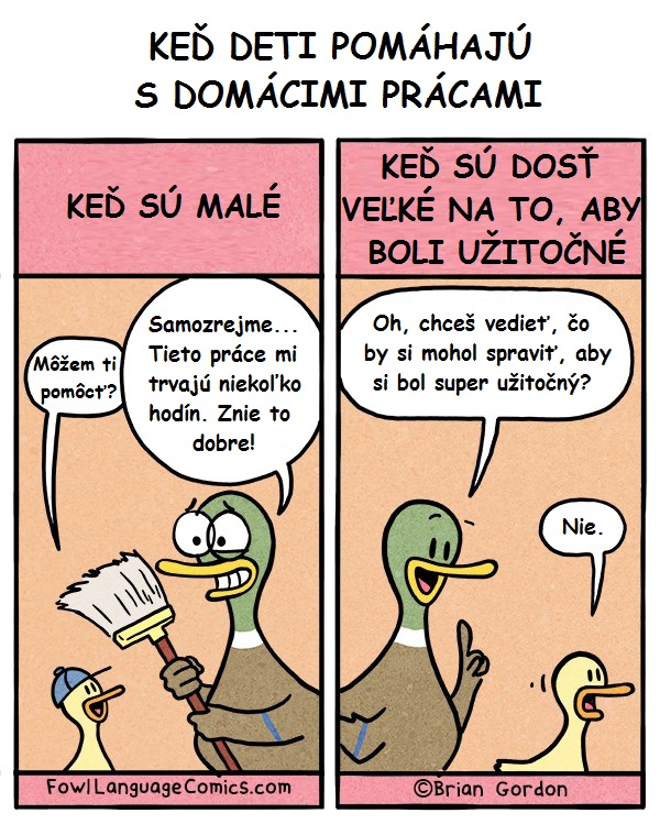 Pomáhanie detí s domácimi prácami