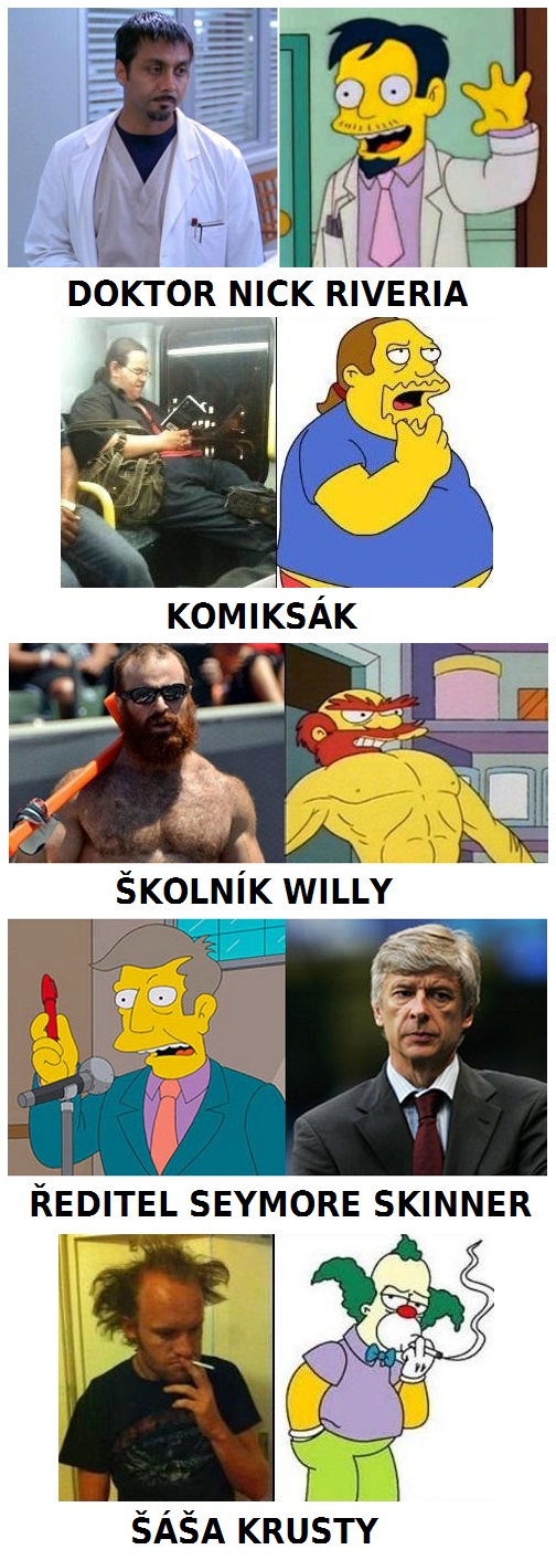 Postavy zo Simpsonovcov a ich skutočné náprotivky - III