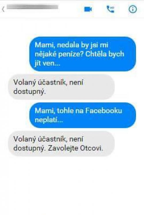 SMS: Mama, Facebook a dostupnosť účastníka