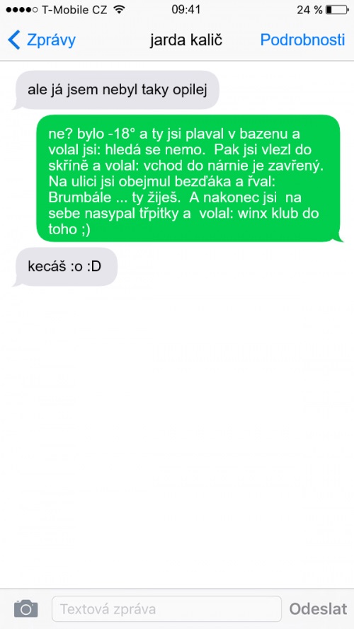 SMS: Vôbec nie opitý