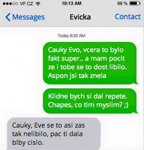 SMS: Včera to bolo super