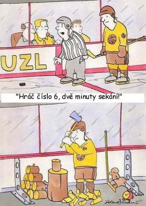 Trest v hokeji za sekanie