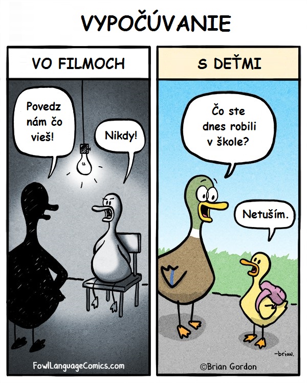 Vypočúvanie vo filmoch vs s deťmi